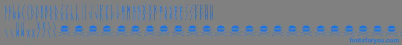 フォントFortwendyDemo – 灰色の背景に青い文字