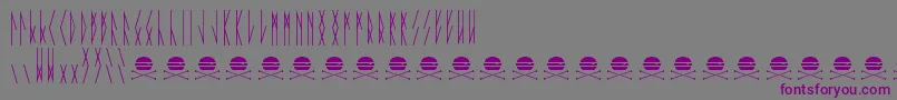 Fonte FortwendyDemo – fontes roxas em um fundo cinza
