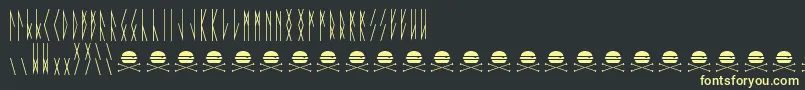 Fonte FortwendyDemo – fontes amarelas em um fundo preto