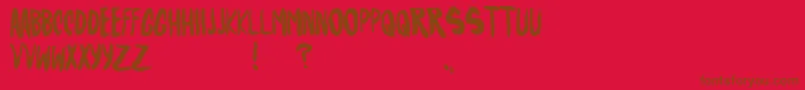 RubyGlow Font – Brown Fonts on Red Background