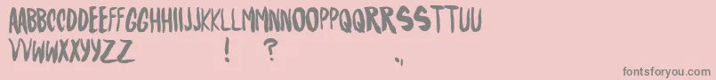 Fonte RubyGlow – fontes cinzas em um fundo rosa