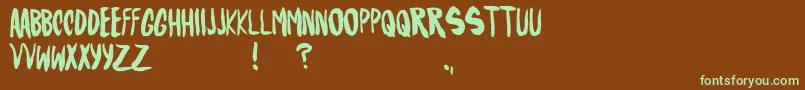 Más sobre la fuente RubyGlow fuente RubyGlow – Fuentes Verdes Sobre Fondo Marrón