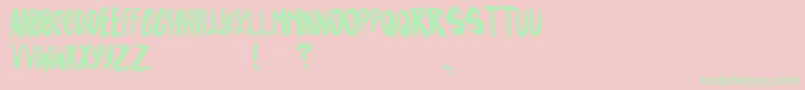 RubyGlow Font – Green Fonts on Pink Background