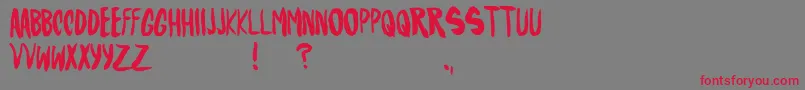 RubyGlow Font – Red Fonts on Gray Background