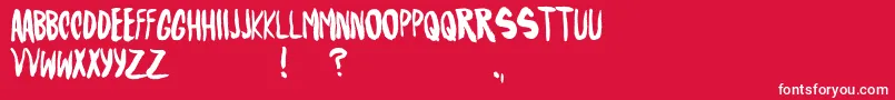 RubyGlow Font – White Fonts on Red Background