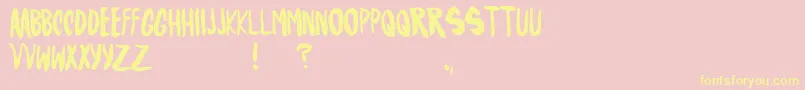 RubyGlow Font – Yellow Fonts on Pink Background