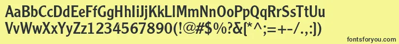 フォントClearfacegothicltstdRoman – 黒い文字の黄色い背景