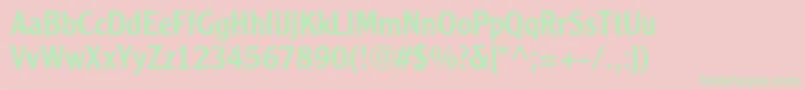 ClearfacegothicltstdRoman-Schriftart – Grüne Schriften auf rosa Hintergrund