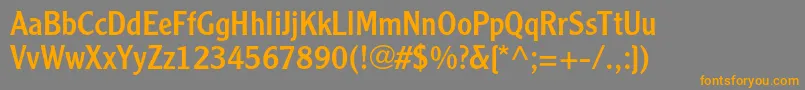 ClearfacegothicltstdRoman Font – Orange Fonts on Gray Background