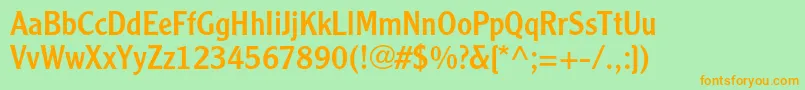 ClearfacegothicltstdRoman Font – Orange Fonts on Green Background
