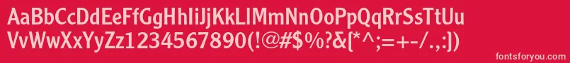 Police ClearfacegothicltstdRoman – polices roses sur fond rouge