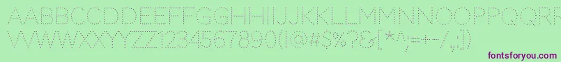 CodystarLight Font – Purple Fonts on Green Background