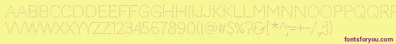 CodystarLight Font – Purple Fonts on Yellow Background