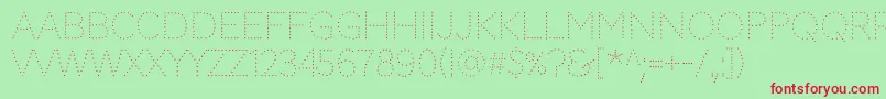 CodystarLight Font – Red Fonts on Green Background