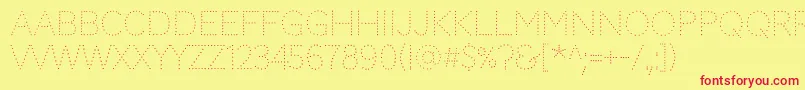 CodystarLight Font – Red Fonts on Yellow Background