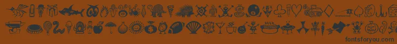 DfDavesRavesOnettItc Font – Black Fonts on Brown Background