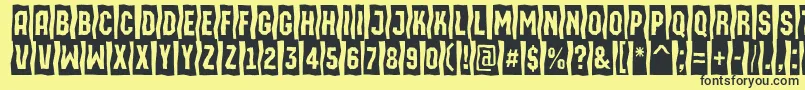 AMachinaortosls Font – Black Fonts on Yellow Background