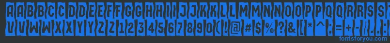 AMachinaortosls Font – Blue Fonts on Black Background