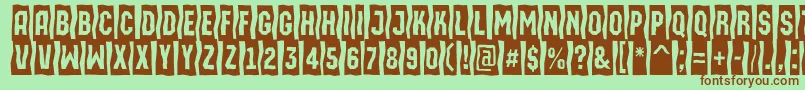 AMachinaortosls Font – Brown Fonts on Green Background
