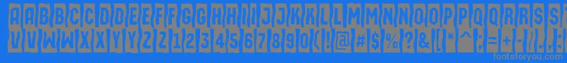 AMachinaortosls Font – Gray Fonts on Blue Background