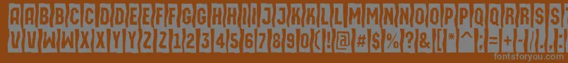 AMachinaortosls Font – Gray Fonts on Brown Background