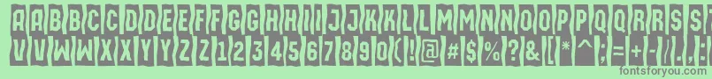 AMachinaortosls Font – Gray Fonts on Green Background