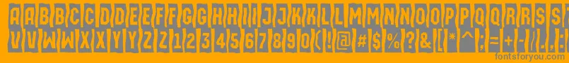 AMachinaortosls Font – Gray Fonts on Orange Background