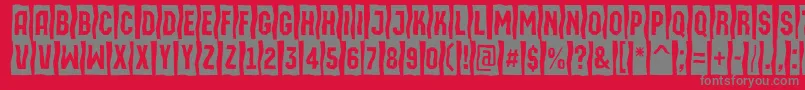 AMachinaortosls Font – Gray Fonts on Red Background