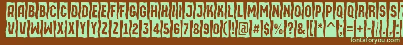 AMachinaortosls Font – Green Fonts on Brown Background