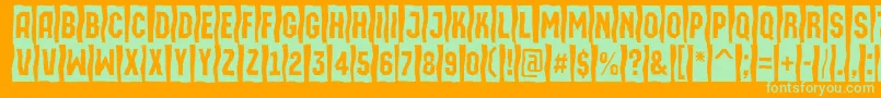 AMachinaortosls Font – Green Fonts on Orange Background