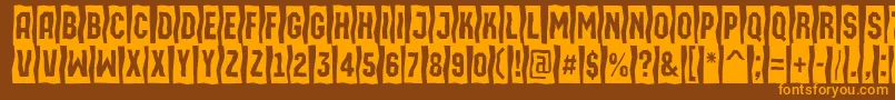 AMachinaortosls Font – Orange Fonts on Brown Background