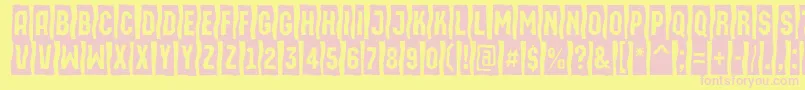 AMachinaortosls Font – Pink Fonts on Yellow Background