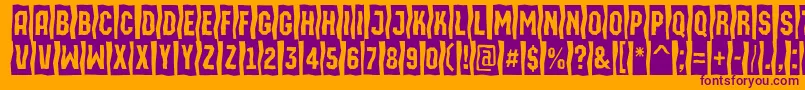 AMachinaortosls Font – Purple Fonts on Orange Background
