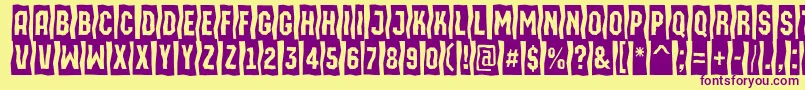 More about AMachinaortosls Font AMachinaortosls Font – Purple Fonts on Yellow Background