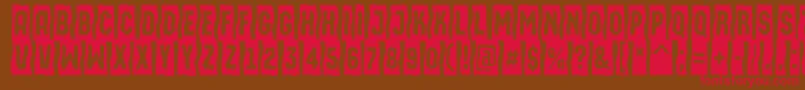 AMachinaortosls Font – Red Fonts on Brown Background
