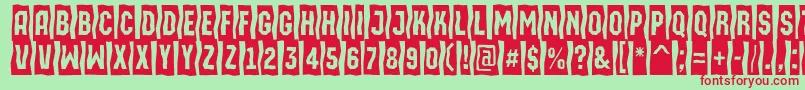 AMachinaortosls Font – Red Fonts on Green Background