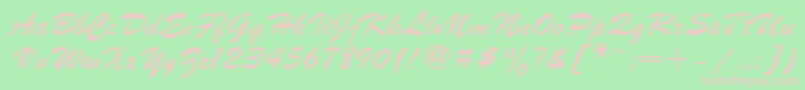 Parsec Font – Pink Fonts on Green Background