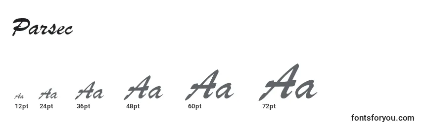 Parsec Font Sizes
