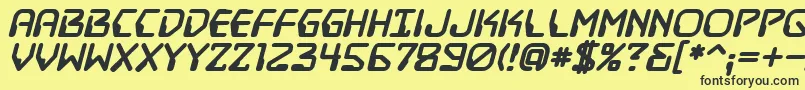 DestructobeamBbBold Font – Black Fonts on Yellow Background