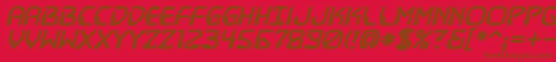 DestructobeamBbBold Font – Brown Fonts on Red Background