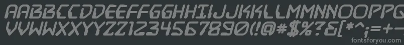 DestructobeamBbBold Font – Gray Fonts on Black Background