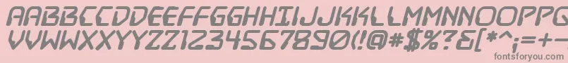 DestructobeamBbBold Font – Gray Fonts on Pink Background