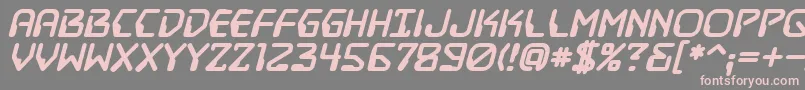 DestructobeamBbBold Font – Pink Fonts on Gray Background