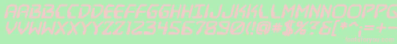 DestructobeamBbBold-fontti – vaaleanpunaiset fontit vihreällä taustalla