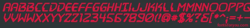 DestructobeamBbBold Font – Red Fonts on Black Background