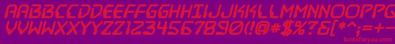 DestructobeamBbBold Font – Red Fonts on Purple Background