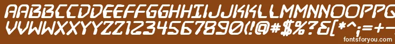 Шрифт DestructobeamBbBold – белые шрифты на коричневом фоне
