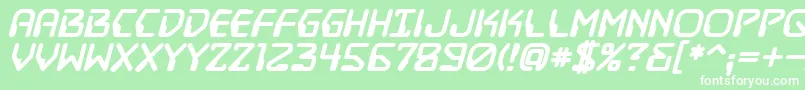 DestructobeamBbBold Font – White Fonts on Green Background