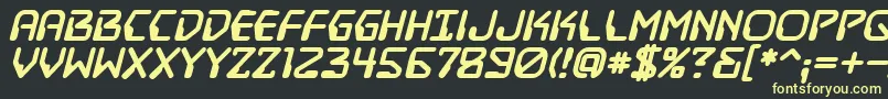 Шрифт DestructobeamBbBold – жёлтые шрифты на чёрном фоне