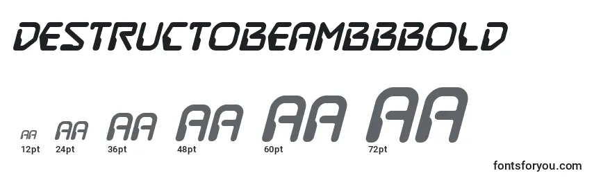 DestructobeamBbBold Font Sizes